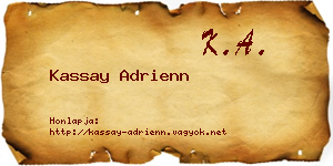 Kassay Adrienn névjegykártya